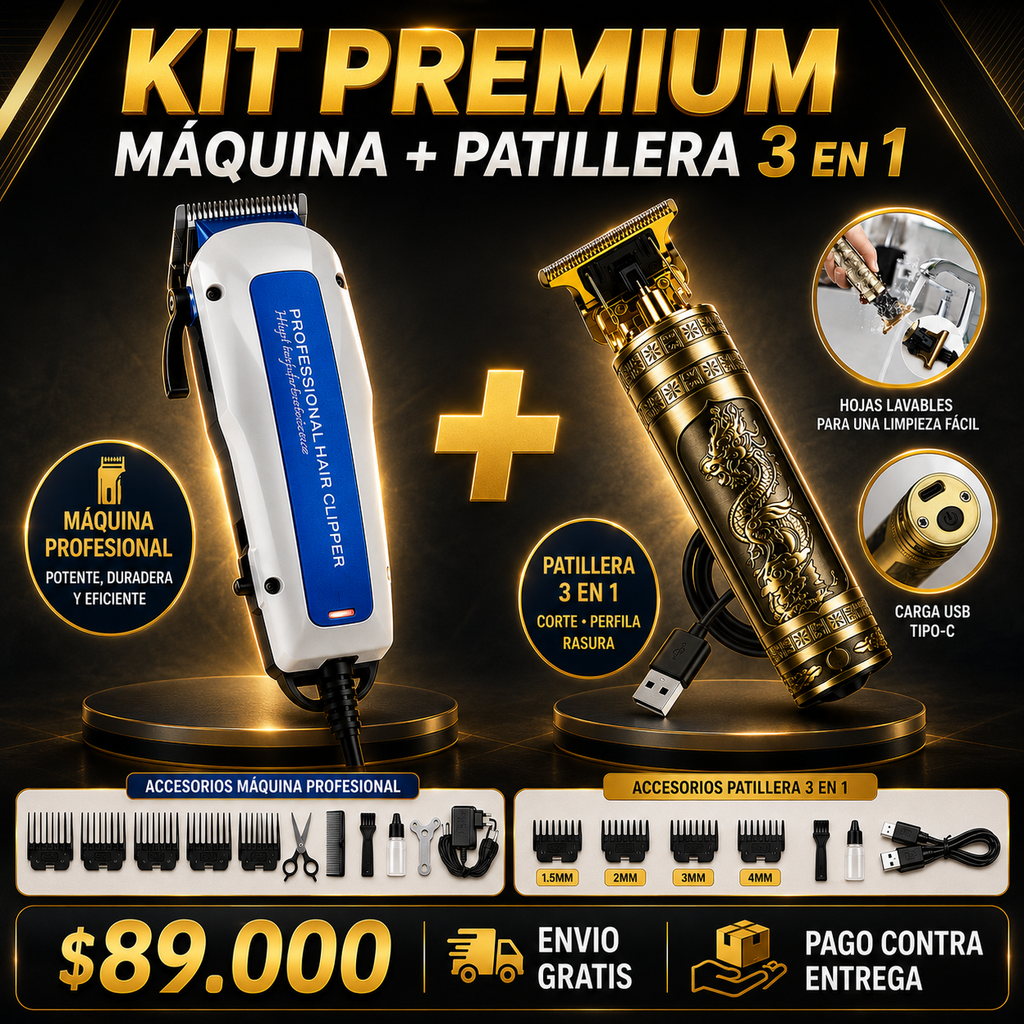 Mega Combo Maquina + Patillera 3 en 1🔥