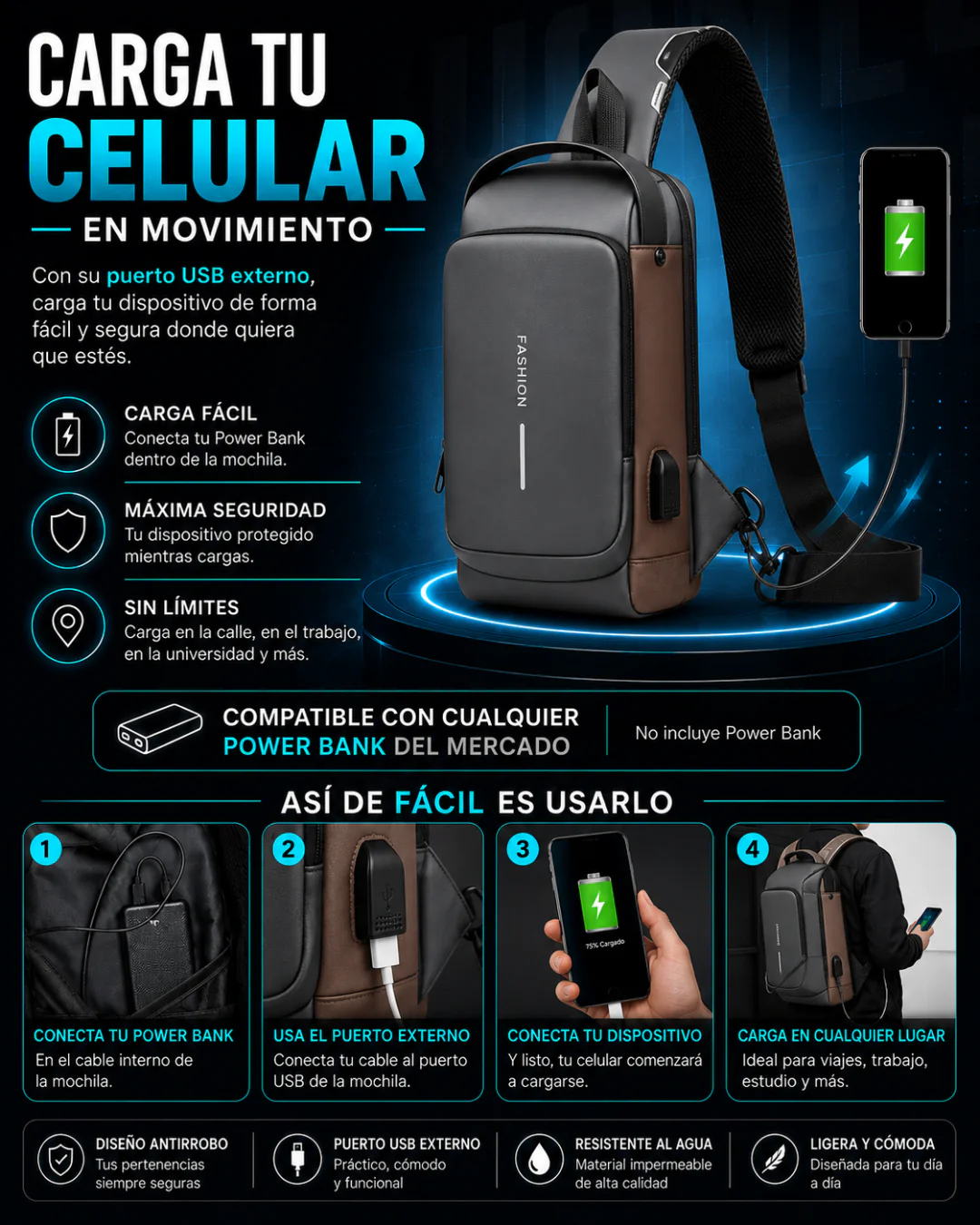 PARLANTE + RIÑONERA ANTIRROBO + SMARTWATCH OBSEQUIO😍