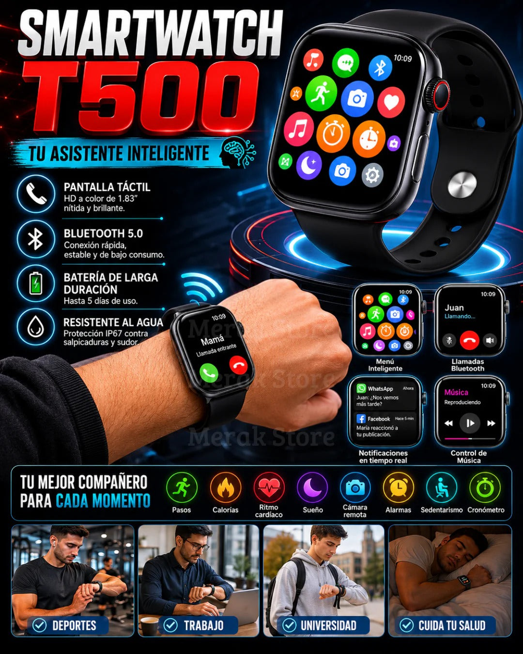 PARLANTE + RIÑONERA ANTIRROBO + SMARTWATCH OBSEQUIO😍